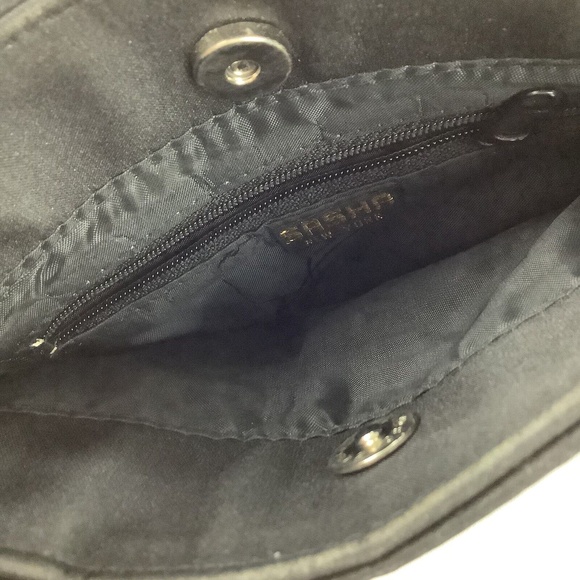 Party Purse Clutch Black Silver Evening Wedding Prom Handbag - Picture 5 of 5